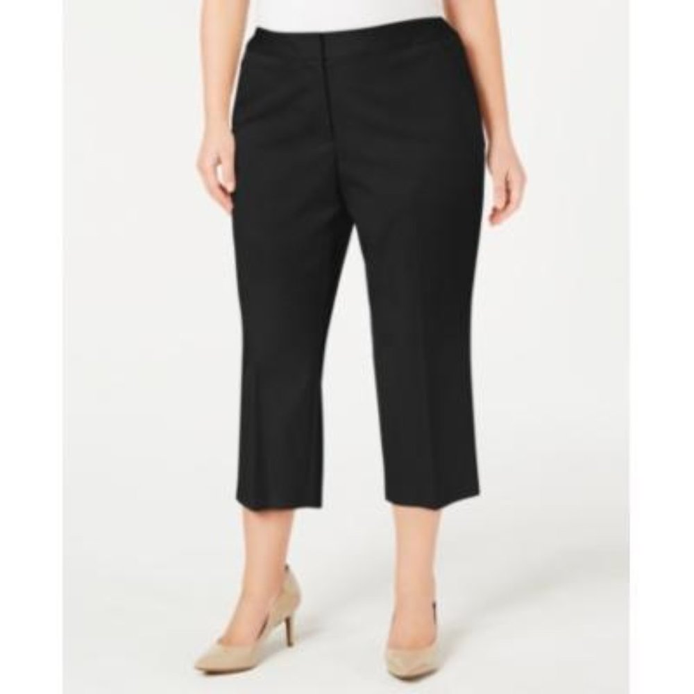 Alfani Core Fashion Deep Black Capri Women’s Plus Pants 16W NWT
